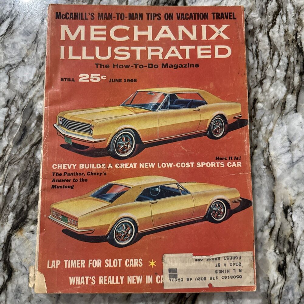 Vintage Mechanix Illustrated Magazine June 1966  Great ads Chevy Panther